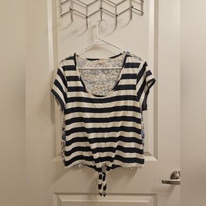 L8ter Floral Striped w/ Front-Tie